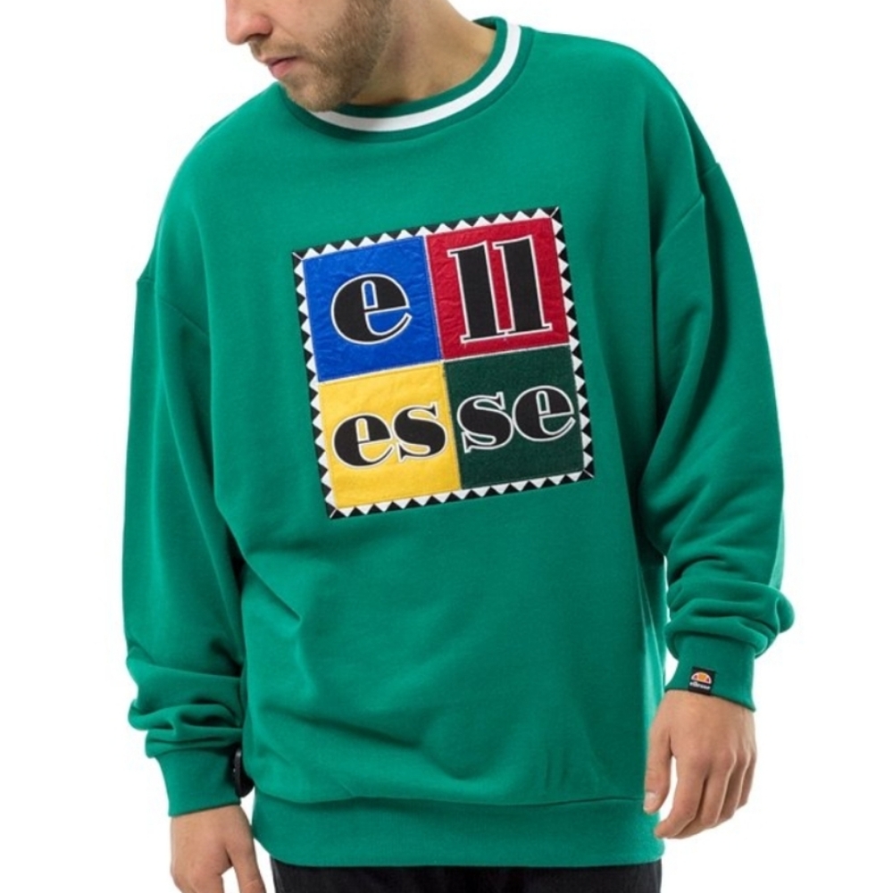 VINTAGE ELESSE MEN'S CREWNECK SWEATSHIRT SIZE M CELANO GREEN